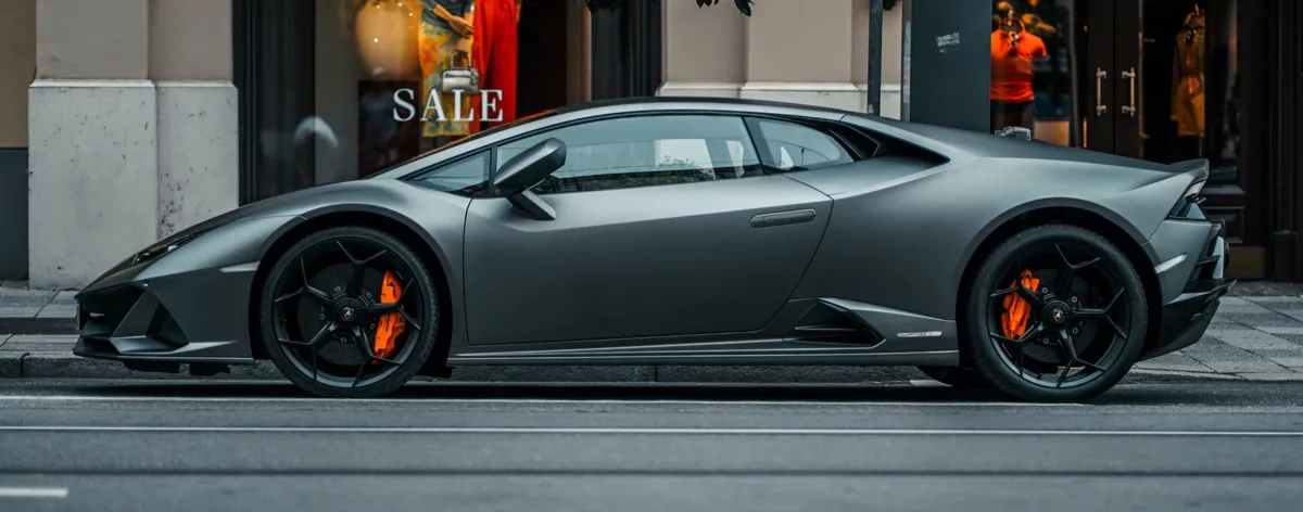 Lamborghini side profile full 3M Matt Paint Protection Color Change Wrap in Bellevue, WA