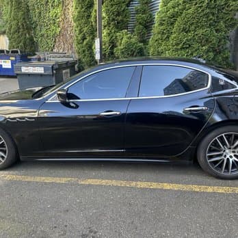Bespoke Tint & PPF - Maserati Ghibli Side view, after Window Tint and full Paint Protection Film Wrap - Bellevue, WA